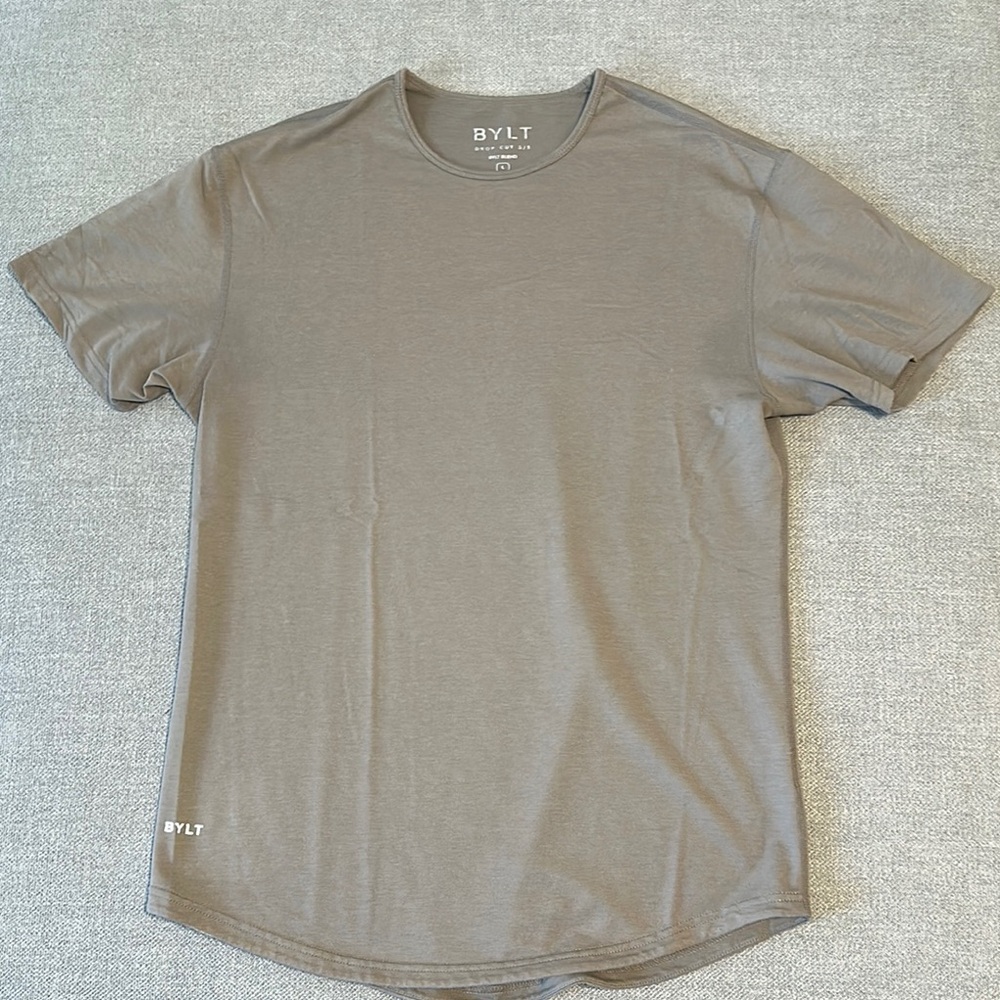Men’s Large BYLT Basics Drop Cut Short Sleeve T-Shirt - Olive Green